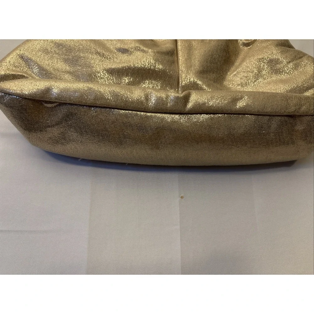 Vintage 90's gold metallic handbag w/ chain strap‎ Jessica McClintock Formal